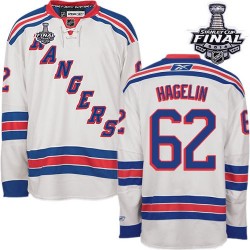 Carl Hagelin New York Rangers Reebok Premier White Away 2014 Stanley Cup Jersey
