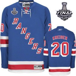 Chris Kreider New York Rangers Reebok Authentic Royal Blue Home 2014 Stanley Cup Jersey
