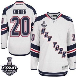Chris Kreider New York Rangers Reebok Authentic White 2014 Stadium Series 2014 Stanley Cup Jersey