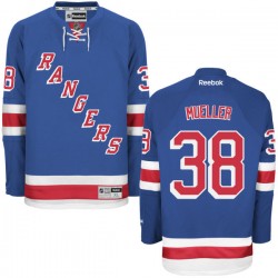 Chris Mueller New York Rangers Reebok Authentic Royal Blue Home Jersey