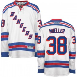 Chris Mueller New York Rangers Reebok Authentic White Away Jersey