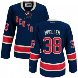 Women's Chris Mueller New York Rangers Reebok Authentic Navy Blue Alternate Jersey