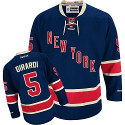Dan Girardi New York Rangers Reebok Authentic Navy Blue Third Jersey