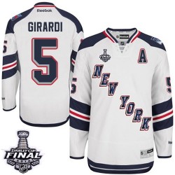 Dan Girardi New York Rangers Reebok Authentic White 2014 Stadium Series 2014 Stanley Cup Jersey