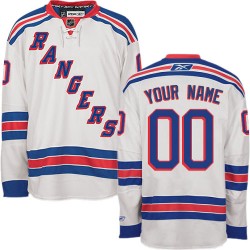 Reebok New York Rangers Youth Customized Premier White Away Jersey