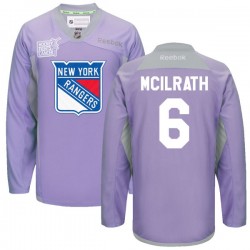 Dylan Mcilrath New York Rangers Reebok Premier Purple 2016 Hockey Fights Cancer Practice Jersey