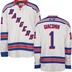 Eddie Giacomin New York Rangers Reebok Premier White Away Jersey