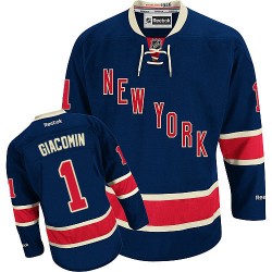 Eddie Giacomin New York Rangers Reebok Authentic Navy Blue Third Jersey