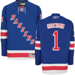 Eddie Giacomin New York Rangers Reebok Authentic Royal Blue Home Jersey
