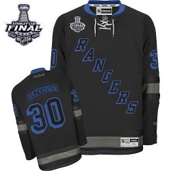 Henrik Lundqvist New York Rangers Reebok Authentic Black Ice 2014 Stanley Cup Jersey