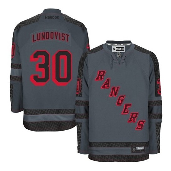 Lundqvist New York Rangers Reebok Authentic Charcoal Cross Check Fashion Jersey Sale