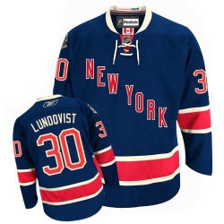 Henrik Lundqvist New York Rangers Reebok Authentic Navy Blue Third Jersey