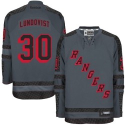 Henrik Lundqvist New York Rangers Reebok Premier Charcoal Cross Check Fashion Jersey