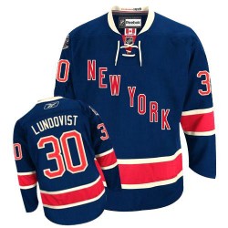 Henrik Lundqvist New York Rangers Reebok Premier Navy Blue Third Jersey