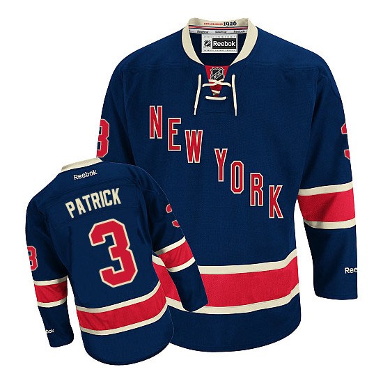 James Patrick New York Rangers Reebok Premier Navy Blue Third Jersey