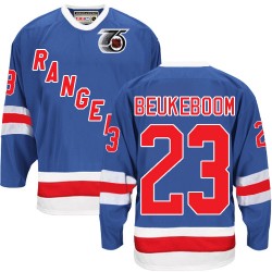 Jeff Beukeboom New York Rangers CCM Authentic Royal Blue Throwback 75TH Jersey
