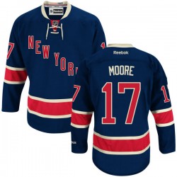 John Moore New York Rangers Reebok Premier Navy Blue Alternate Jersey