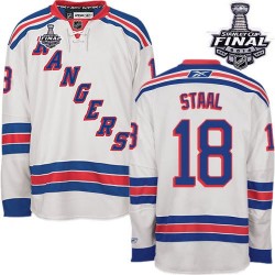 Marc Staal New York Rangers Reebok Authentic White Away 2014 Stanley Cup Jersey