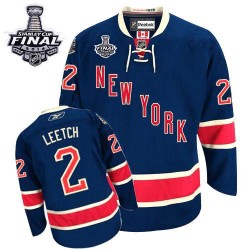Brian Leetch New York Rangers Reebok Authentic Navy Blue Third 2014 Stanley Cup Jersey