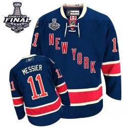 Mark Messier New York Rangers Reebok Authentic Navy Blue Third 2014 Stanley Cup Jersey