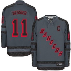 Mark Messier New York Rangers Reebok Authentic Charcoal Cross Check Fashion Jersey