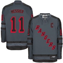 Mark Messier New York Rangers Reebok Premier Charcoal Cross Check Fashion Jersey