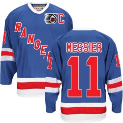 Mark Messier New York Rangers CCM Premier Royal Blue Throwback 75TH Jersey
