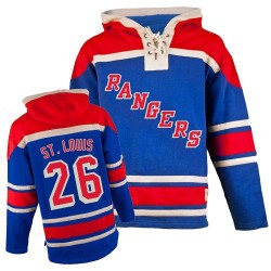 Martin St. Louis New York Rangers Authentic Royal Blue Old Time Hockey Sawyer Hooded Sweatshirt Jersey