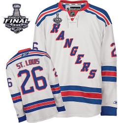 Martin St. Louis New York Rangers Reebok Authentic White Away 2014 Stanley Cup Jersey