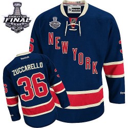 Mats Zuccarello New York Rangers Reebok Authentic Navy Blue Third 2014 Stanley Cup Jersey
