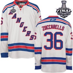Mats Zuccarello New York Rangers Reebok Authentic White Away 2014 Stanley Cup Jersey