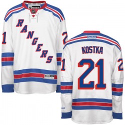 Michael Kostka New York Rangers Reebok Premier White Away Jersey
