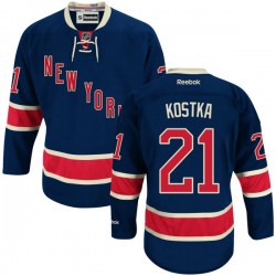 Michael Kostka New York Rangers Reebok Authentic Navy Blue Alternate Jersey