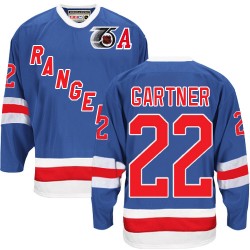 Mike Gartner New York Rangers CCM Authentic Royal Blue Throwback 75TH Jersey
