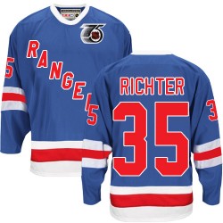 Mike Richter New York Rangers CCM Authentic Royal Blue Throwback 75TH Jersey
