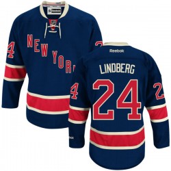 Oscar Lindberg New York Rangers Reebok Premier Navy Blue Alternate Jersey