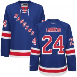 Women's Oscar Lindberg New York Rangers Reebok Authentic Royal Blue Home Jersey
