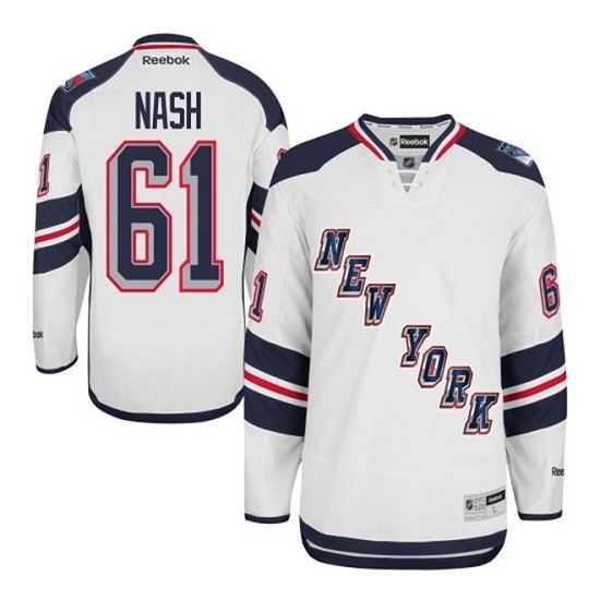 Rick Nash New York Rangers Reebok Premier White 2014 Stadium Series
