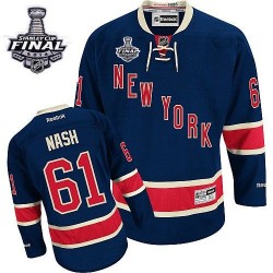 Rick Nash New York Rangers Reebok Premier Navy Blue Third 2014 Stanley Cup Jersey