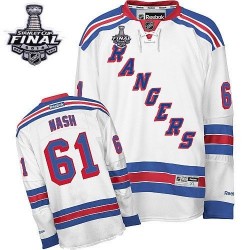 Rick Nash New York Rangers Reebok Authentic White Away 2014 Stanley Cup Jersey