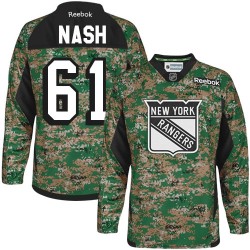 Rick Nash New York Rangers Reebok Premier Camo Veterans Day Practice Jersey