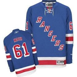Youth Rick Nash New York Rangers Reebok Authentic Royal Blue Home Jersey