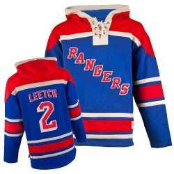 Brian Leetch New York Rangers Premier Royal Blue Old Time Hockey Sawyer Hooded Sweatshirt Jersey