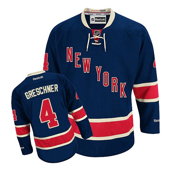 Ron Greschner New York Rangers Reebok Authentic Navy Blue Third Jersey