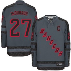 Ryan McDonagh New York Rangers Reebok Authentic Charcoal Cross Check Fashion Jersey