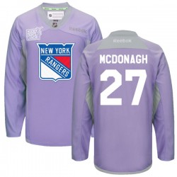 Ryan Mcdonagh New York Rangers Reebok Authentic Purple 2016 Hockey Fights Cancer Practice Jersey