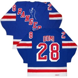 Tie Domi New York Rangers CCM Authentic Royal Blue New Throwback Jersey