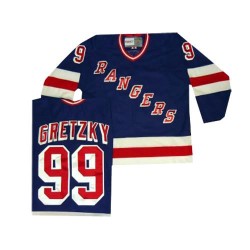 Wayne Gretzky New York Rangers CCM Authentic Royal Blue Throwback Jersey