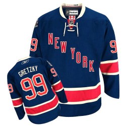 Wayne Gretzky New York Rangers Reebok Premier Navy Blue Third Jersey