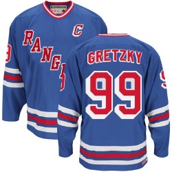 Wayne Gretzky New York Rangers CCM Premier Royal Blue Heroes of Hockey Alumni Throwback Jersey